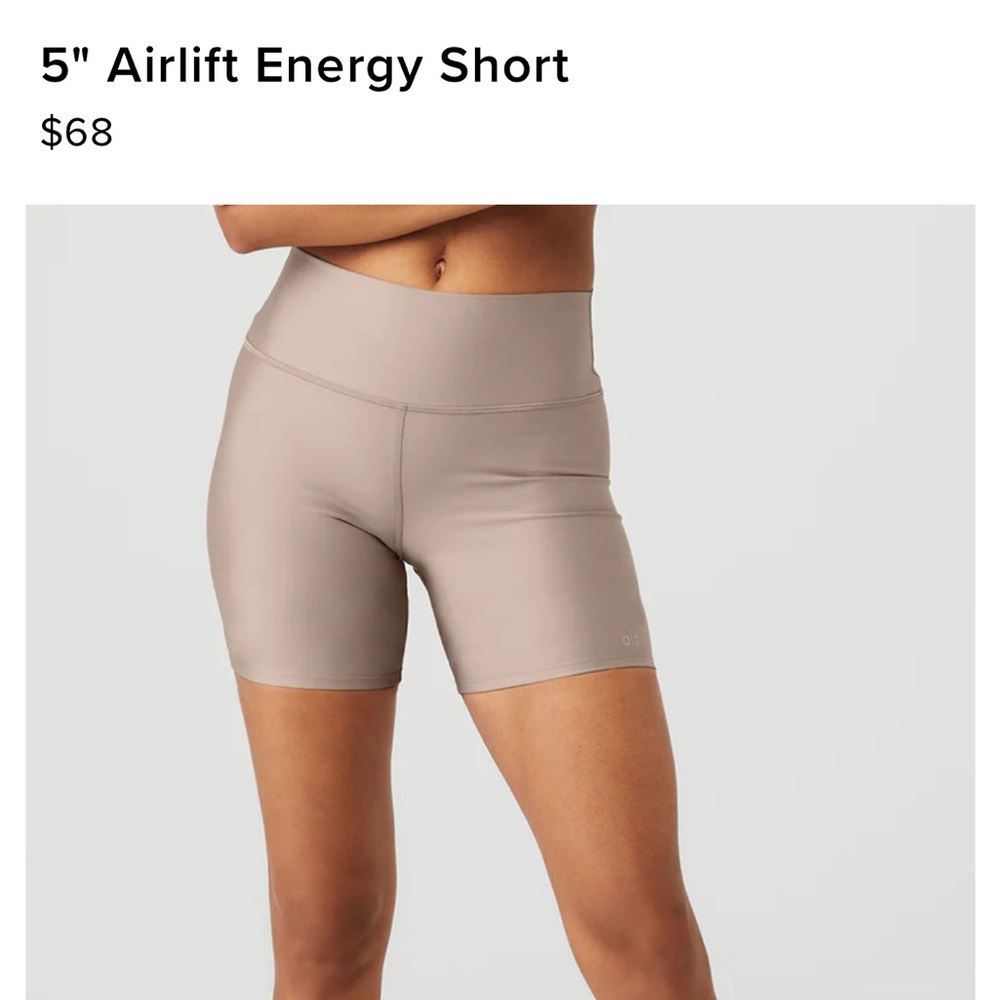 NWT! Alo 5" Airlift Energy Short size x-small color limestone
